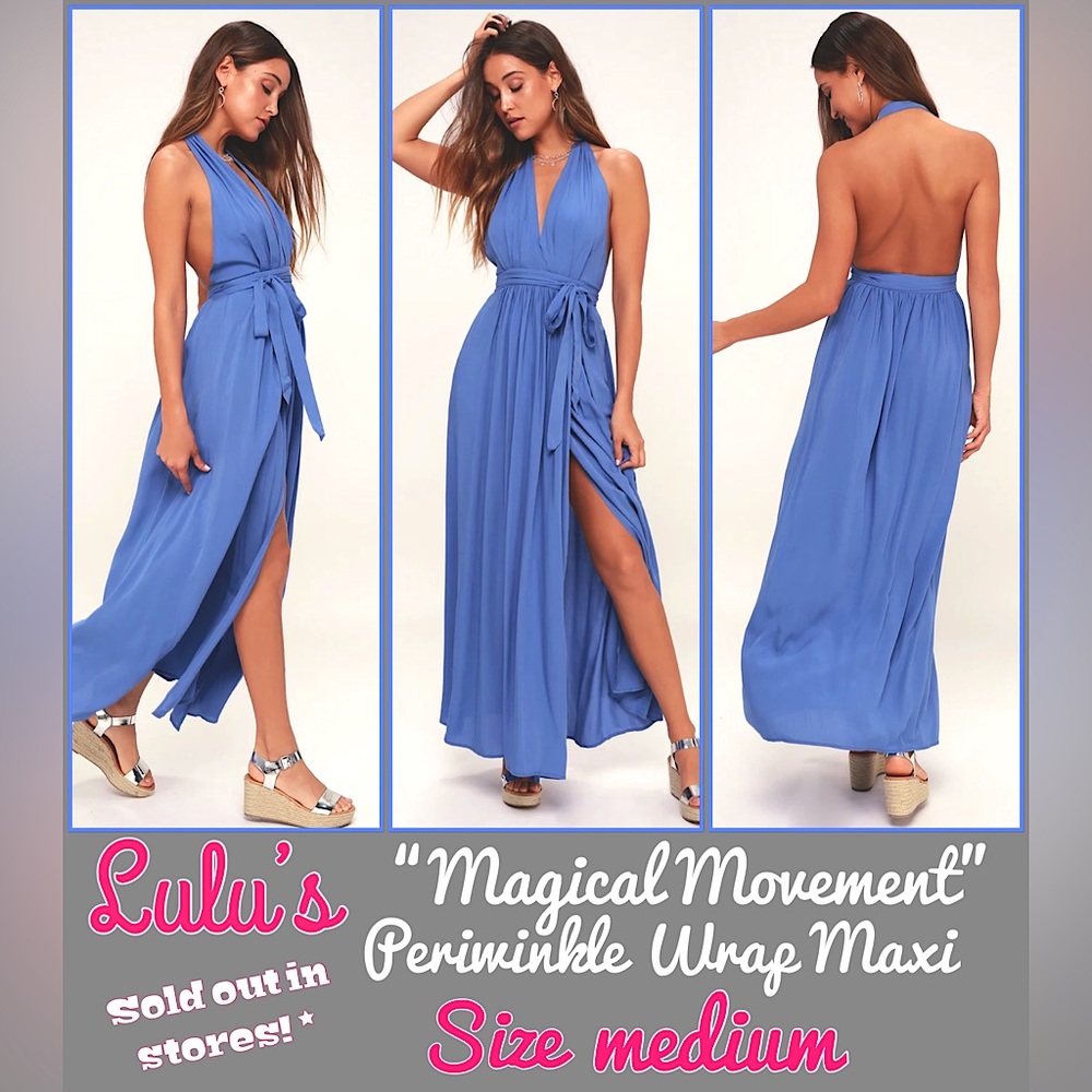 Lulus Magical  Movement PeriwinkleWrap Maxi